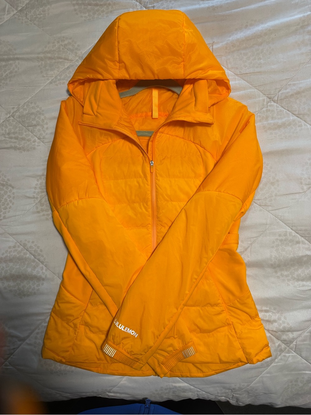 lululemon athletica Bright Orange Hooded Puffer Jacket
